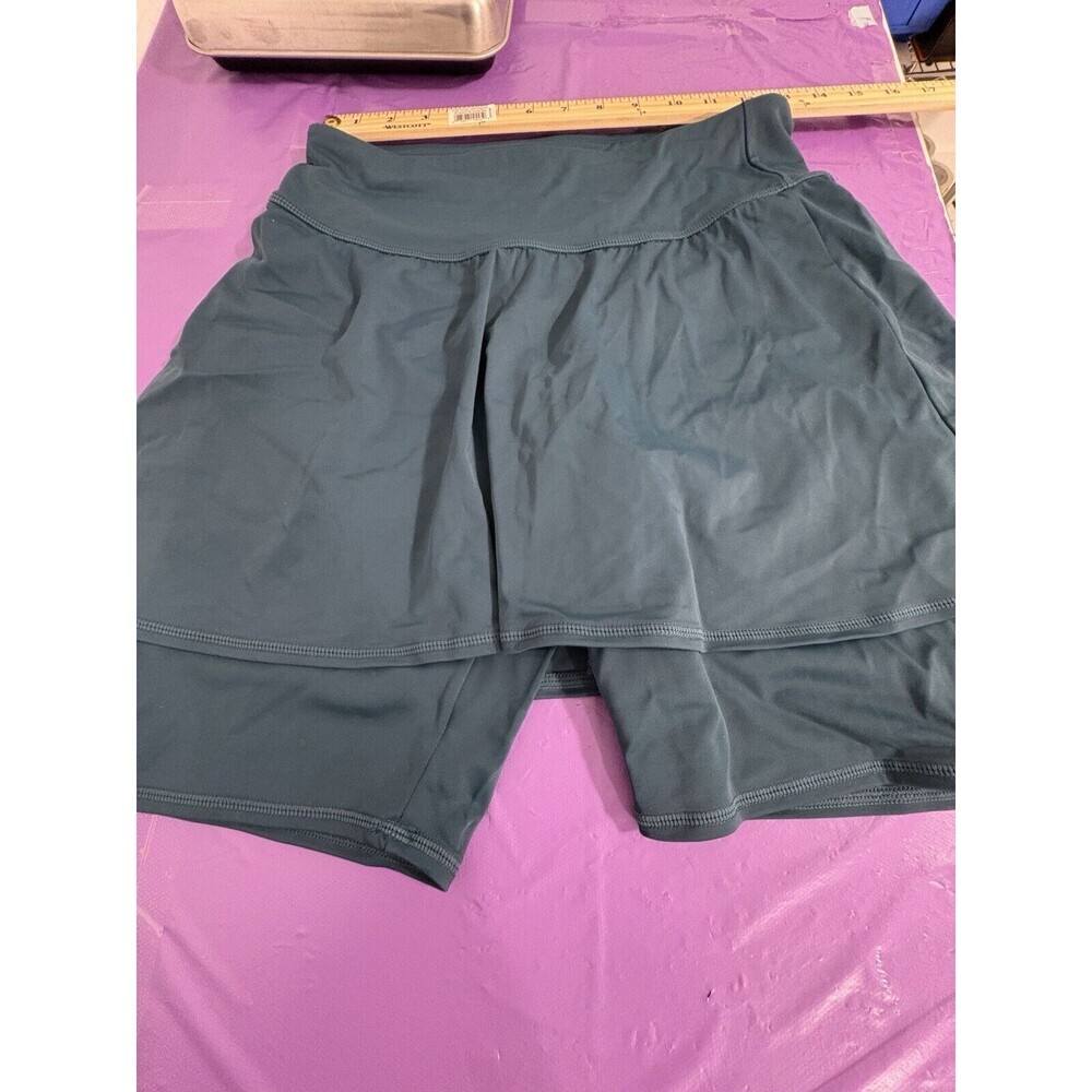 Zuda Regular Z-Eco Utility Skort with longer shorts Sz XS Teal New Soft